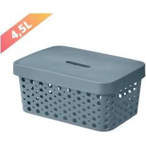 CESTO USUAL 4,5L C/TAMPA. AZUL