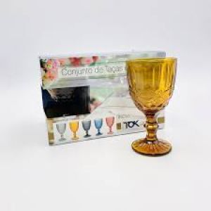 CONJUNTO DE TAÇAS 6 UND EM VIDRO INDIA VINHO TOK HOUSE