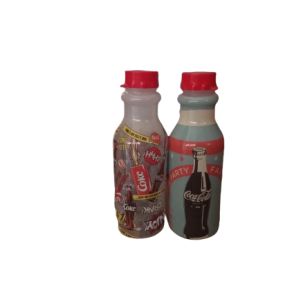 GARRAFA RETRÔ INFANTIL DECORADA COCA COLA 530ML PLASÚTIL