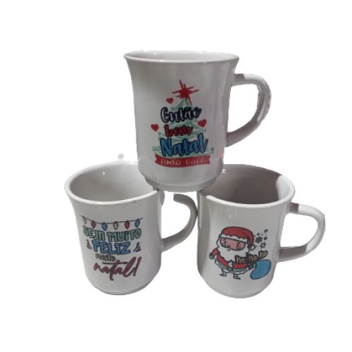 CANECA AMERICANA BRANCA DEC NATAL 220 ML