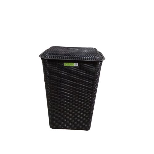 CESTO RATAN 60L PRETO TOPPLAST