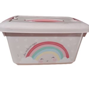 CAIXA ORGANIZADORA DECORADA PLASÚTIL COM ALÇA