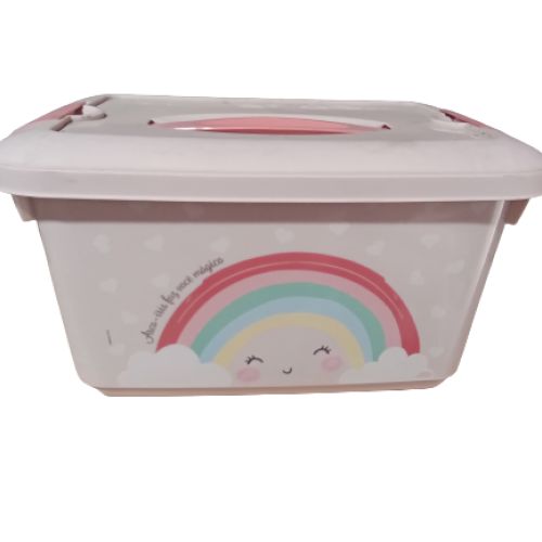 CAIXA ORGANIZADORA DECORADA PLASÚTIL COM ALÇA