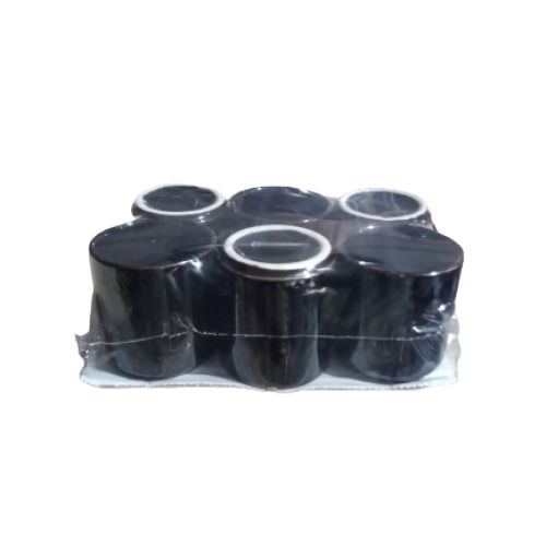 CONJUNTO CAFÉ CANEQUINHA 6 PÇS 60ML MARROM HR PORCELANAS