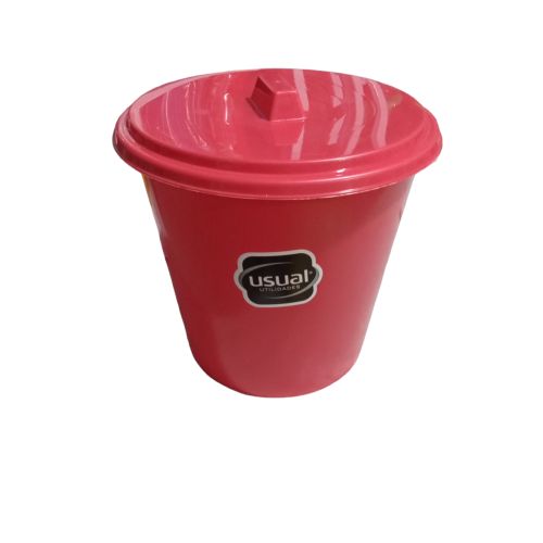 LIXEIRA USUAL VERMELHA 3L COM TAMPA
