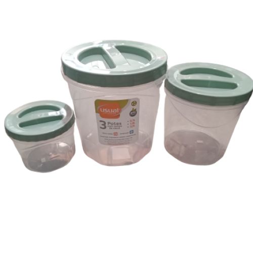 KIT USUAL 3 POTES / 0,7 - 1,8 - 3,2 "LITROS"