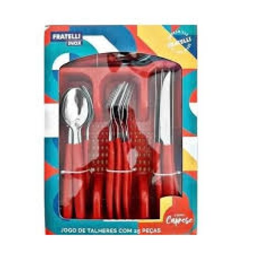 JOGO DE TALHERES 25 PÇS CAPRESE VERMELHO FRATELLI