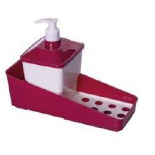 CONJUNTO PORTA DETERGENTE COMPLETO VINHO PLASUTIL b2