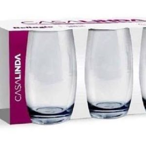 JOGO DE 6 COPOS VIDRO BELLAGIO 450ML CASA LINDA