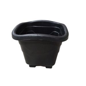 Vaso quadrado GG preto 18l injeplastec