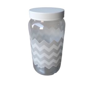 Pote 1500mL Chevron cinza q pots