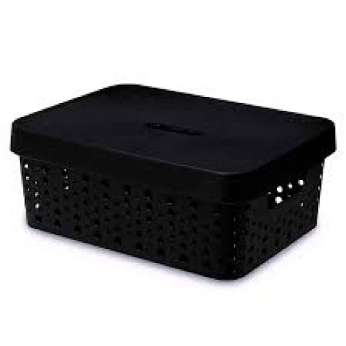 CESTO USUAL 4,5L C/TAMPA. PRETO