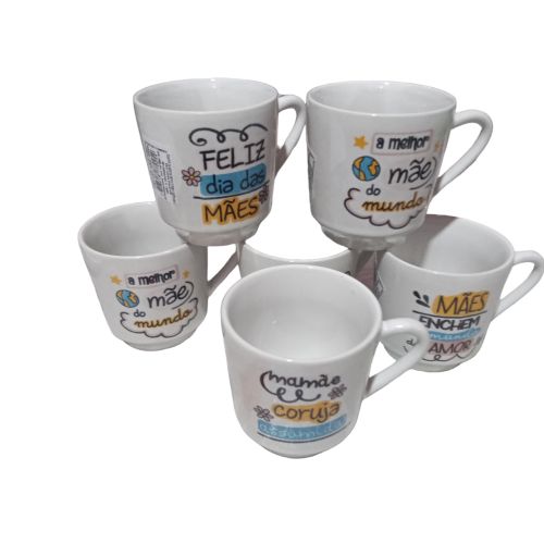 CANECA LISA BRANCA DIA DAS MÃES 200ML