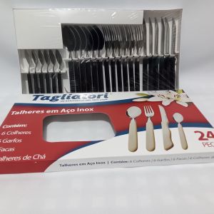 TALHERES TAGLIATORI EM AÇO INOX 24 PEÇAS