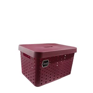 CESTO USUAL 17L COM TAMPA BORDÔ