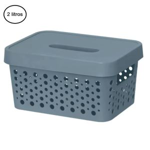 Cesto usual 2l c tampa 2L azul