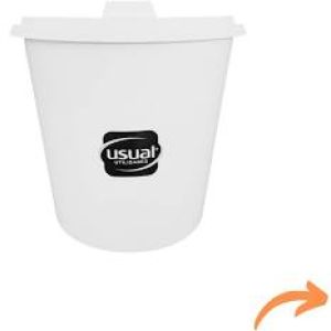 LIXEIRA USUAL BRANCA 3L COM TAMPA