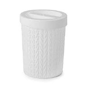 PORTA COTONETE TRAMA B3 BRANCO PLASÚTIL