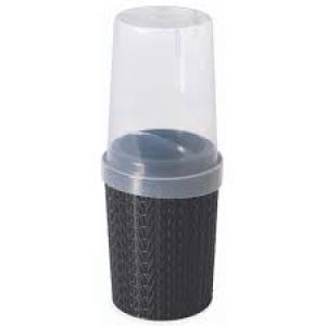 PORTA ESCOVA TRAMA B4 PRETO PLASÚTIL