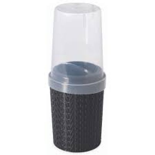 PORTA ESCOVA TRAMA B4 PRETO PLASÚTIL