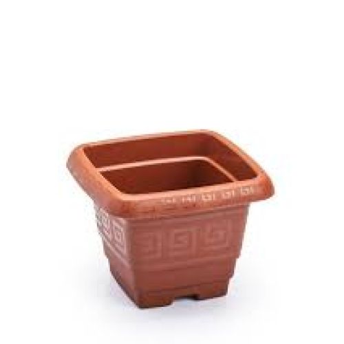 TACHO QUADRADO PP 650ML TERRACOTA PLASMONT