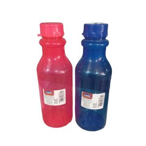 Garrafa retro rosa e azul