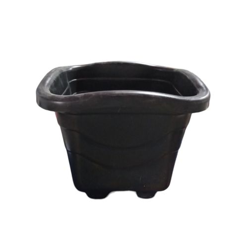 Vaso quadrado grande preto 10l