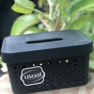 CESTO USUAL 2L C/TAMPA / PRETO