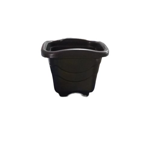 Vaso quadrado pequeno preto injeplastec 2l