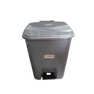 LIXEIRA COM PEDAL 15 LITROS ICASA CINZA