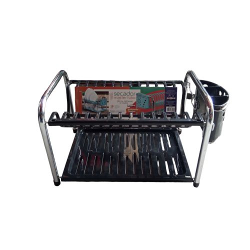 SECADOR MASTER TUBO NIQUELPLAST COM PORTA TALHER/ COPO PRETO