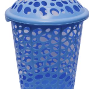 CESTO TELADO NEW 30L C/ TAMPA AZUL