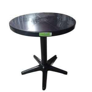 MESA REDONDA SOL PRETA PLASTEX