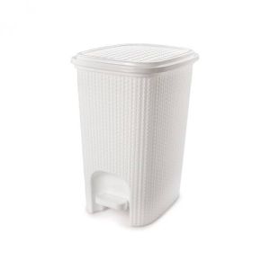 LIXEIRA PLASÚTIL COM PEDAL TRAMA / B / 12 LITROS