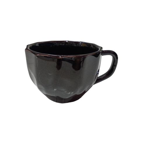 XICARA CHÁ PRISMA PRETA 200ML HR PORCELANAS