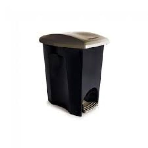LIXEIRA PLASÚTIL E-BLACK C/ PEDAL 7L