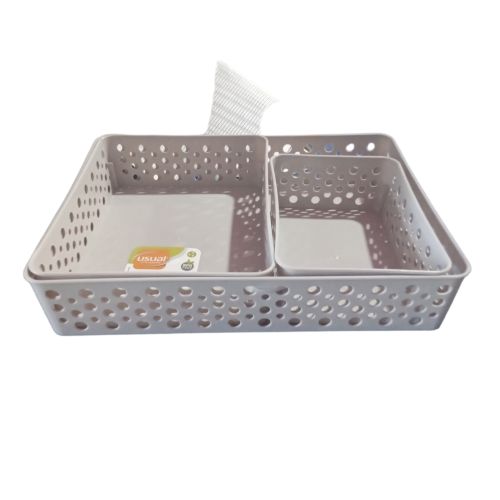 KIT USUAL 3 CESTOS P-M-G. CINZA