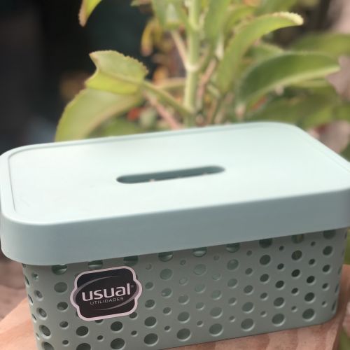 CESTO USUAL 4,5L C/TAMPA / VERDE