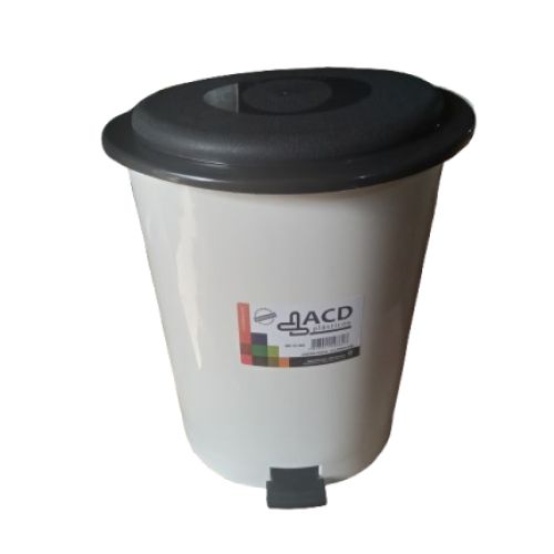 LIXEIRA PEDAL BRANCA 12L ACD PLÁSTICOS
