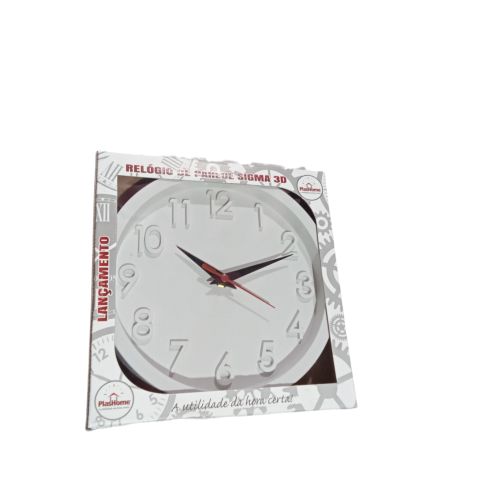 RELÓGIO REDONDO 3D SIGMA BRANCO