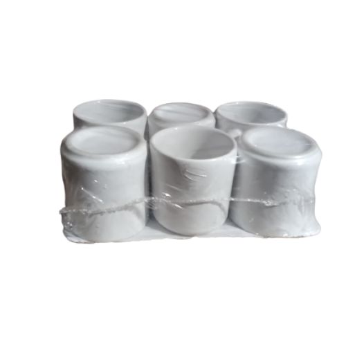 CONJUNTO CAFÉ CANEQUINHA BRANCA 6 PÇS 60ML HR PORCELANAS