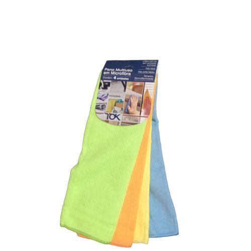 PANO P/LIMPEZA 35 X 35CM KIT COM 4 _ TOK HOUSE