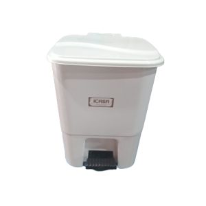 LIXEIRA COM PEDAL 15 LITROS ICASA BRANCA