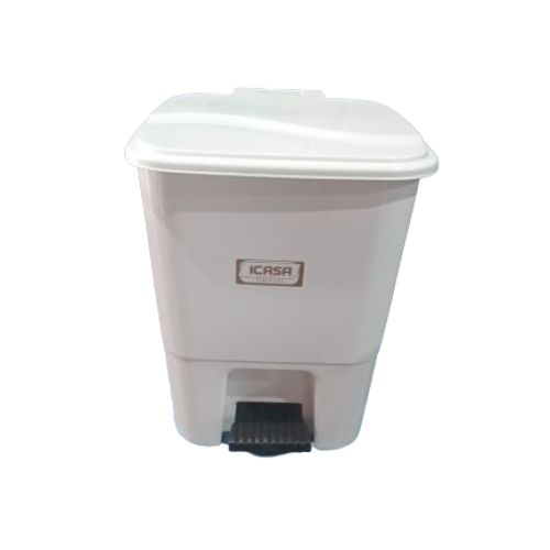 LIXEIRA COM PEDAL 15 LITROS ICASA BRANCA