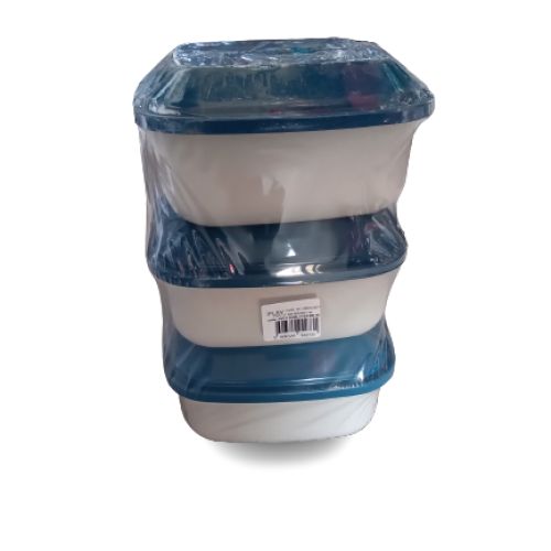 CONJUNTO POTE P QUADRADO IPLAV / 3 PEÇAS / 950 ML