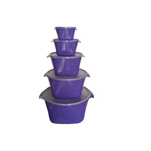 KIT RUBI LILÁS ACQUAMAR 5 PÇS 10L, 6L, 2,8L, 1,1L, 500ML