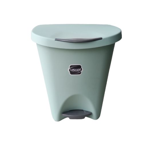 LIXEIRA USUAL 15L VERDE COM PEDAL