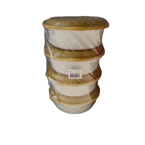 CONJUNTO. POTE PP / 4 PEÇAS / 650ML "CORES" SORTIDAS