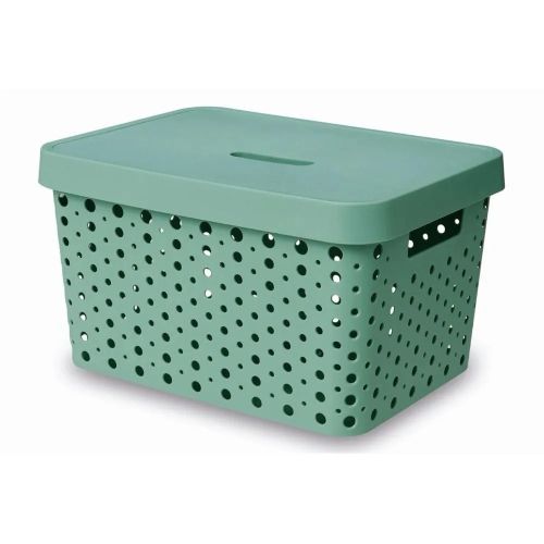 CESTO USUAL 17L COM TAMPA VERDE