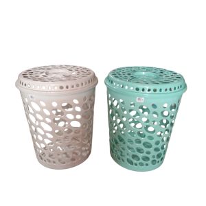 CESTO ROUPA COM TAMPA 50L NOVO ICASA